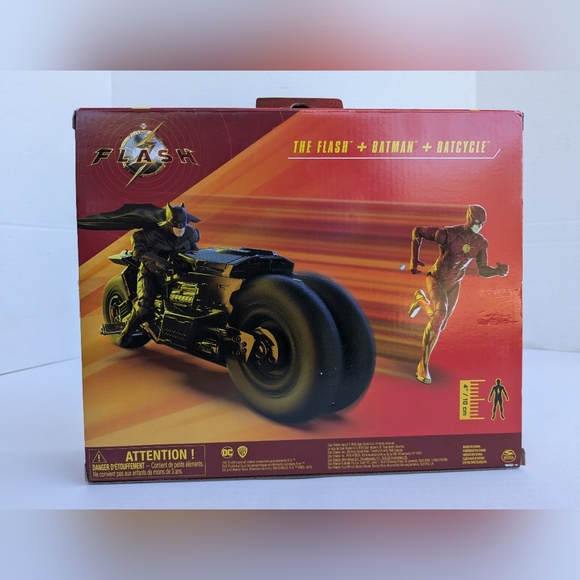 DC Comics The Flash Movie The Flash and Batman With Batcycle 3 PK 🔥 - Picture 2 of 4